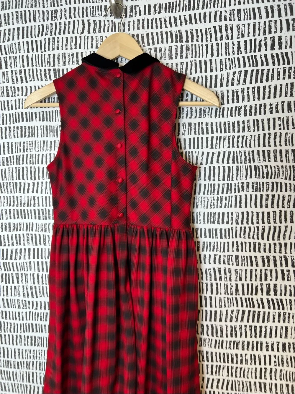 Polo Ralph Lauren red and black plaid sleeveless holiday Christmas dress